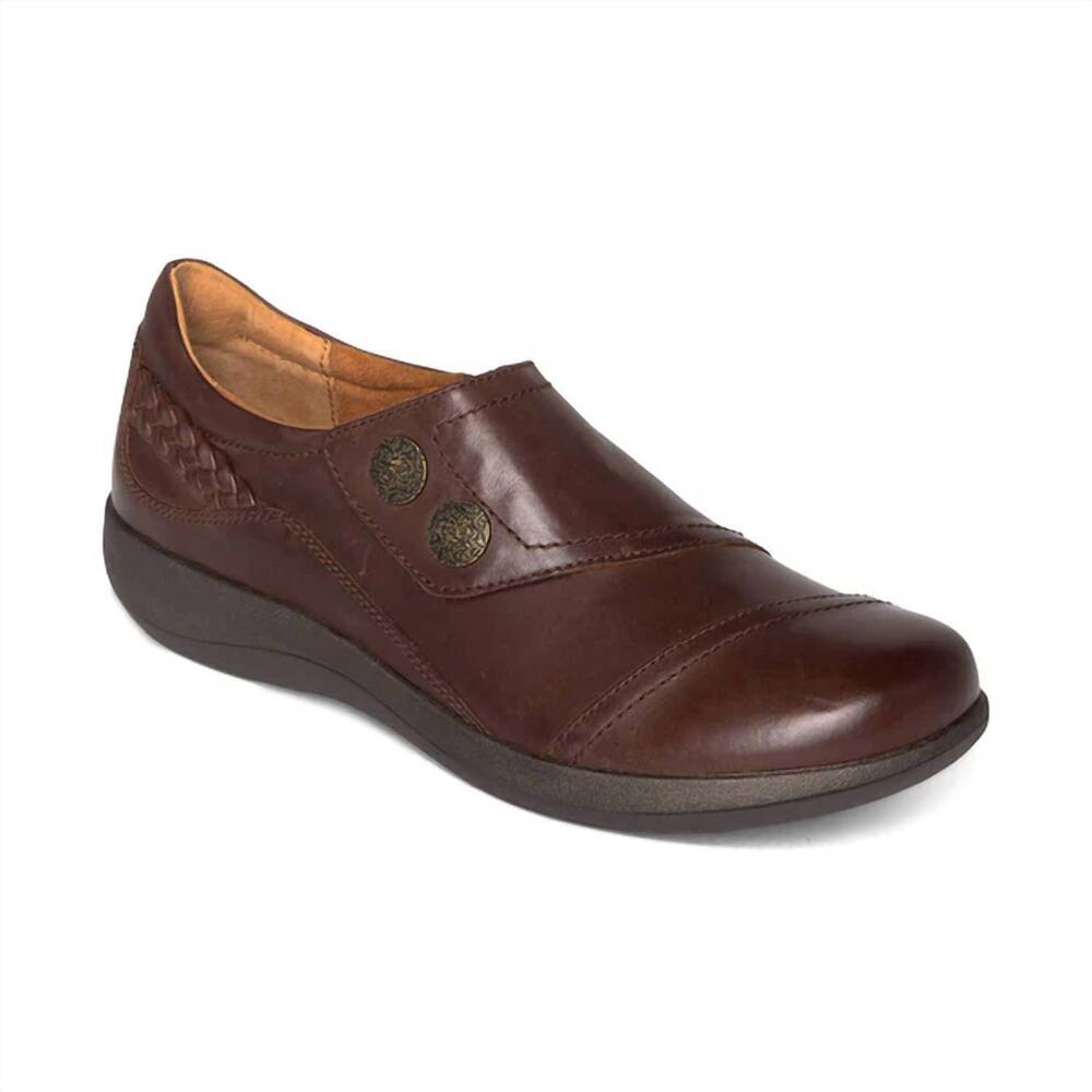 NEW APEX women's karina monk strap shoes in brown